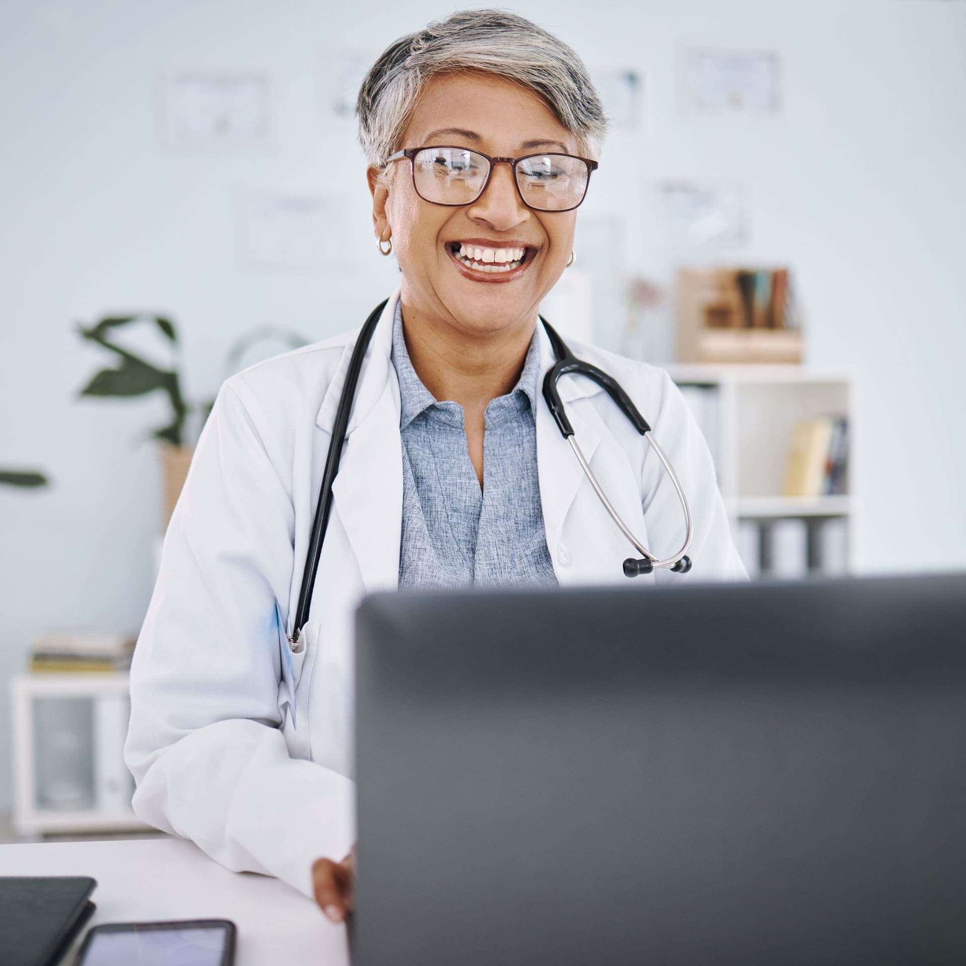 Doctor reviewing patient leads